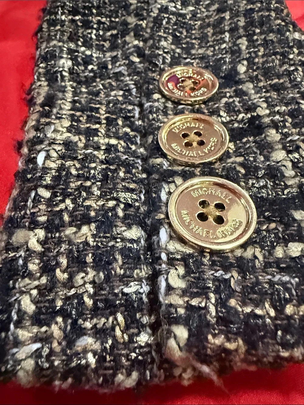 WOW POSHMARK - Authentic Michael Kors NWOT Tweed Style Gold & Black